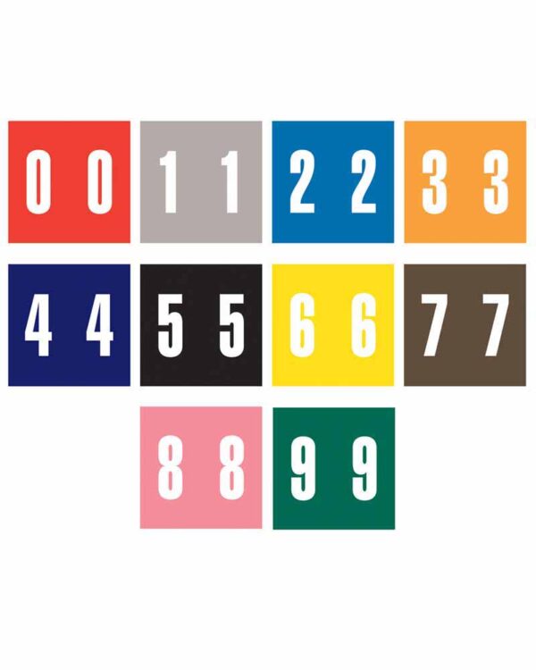 Image of 1.875 X 1.875 Large Digit Reverse Block Numeric Labels Laminated Label Set Model L A St178rlp 1