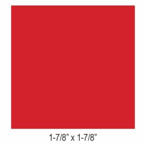 1.875 x 1.875 Large Solid Block Color Labels AMES Red Model L A 00178 1