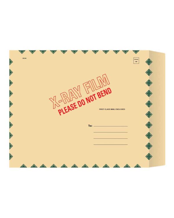 Image of 15 X 18 11pt. Green Diamond Border Mailers With 2 Flap Model Xm1518d 1