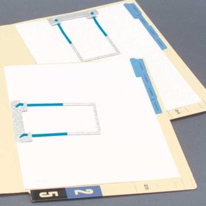 Image of 9 X 11 Admission Tab Dividers With 0.50 Tab Model Tab Div St1 1