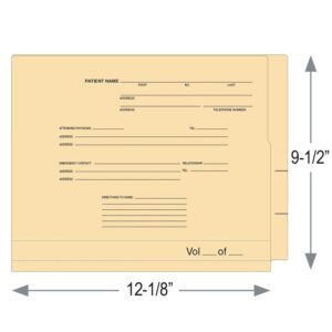Image of 9.5 X 12.125 15pt. Vna Folders With 0.75 Side Tab Model Ocf Vna 1